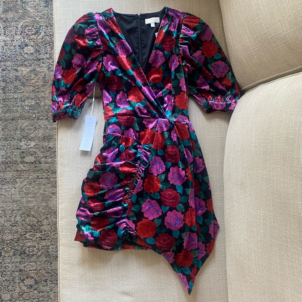 Ronny Kobo Velvet Floral Monica Dress - Picture 4 of 6